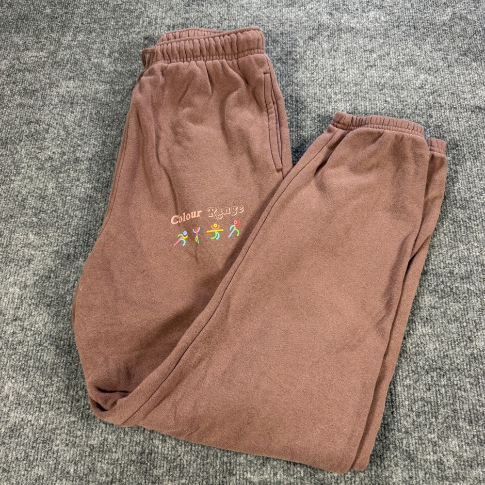 Cabincore Colour Range Womens Graphic Sweatpants Mauve Rose Joggers Size S Comfy - Picture 9 of 11